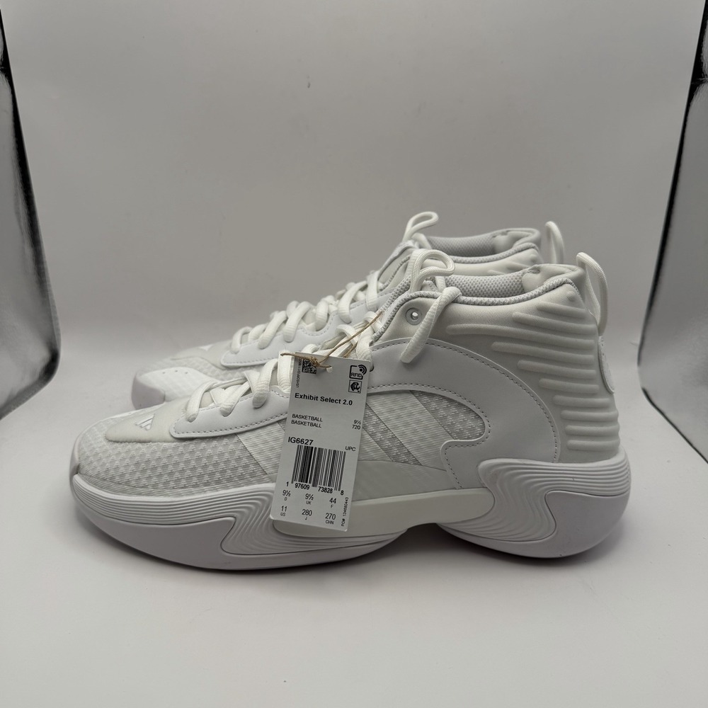 Women's Size 6 - ADIDAS Exhibit Select Mid Tea White‎ IG6627 Basketball Sneaker